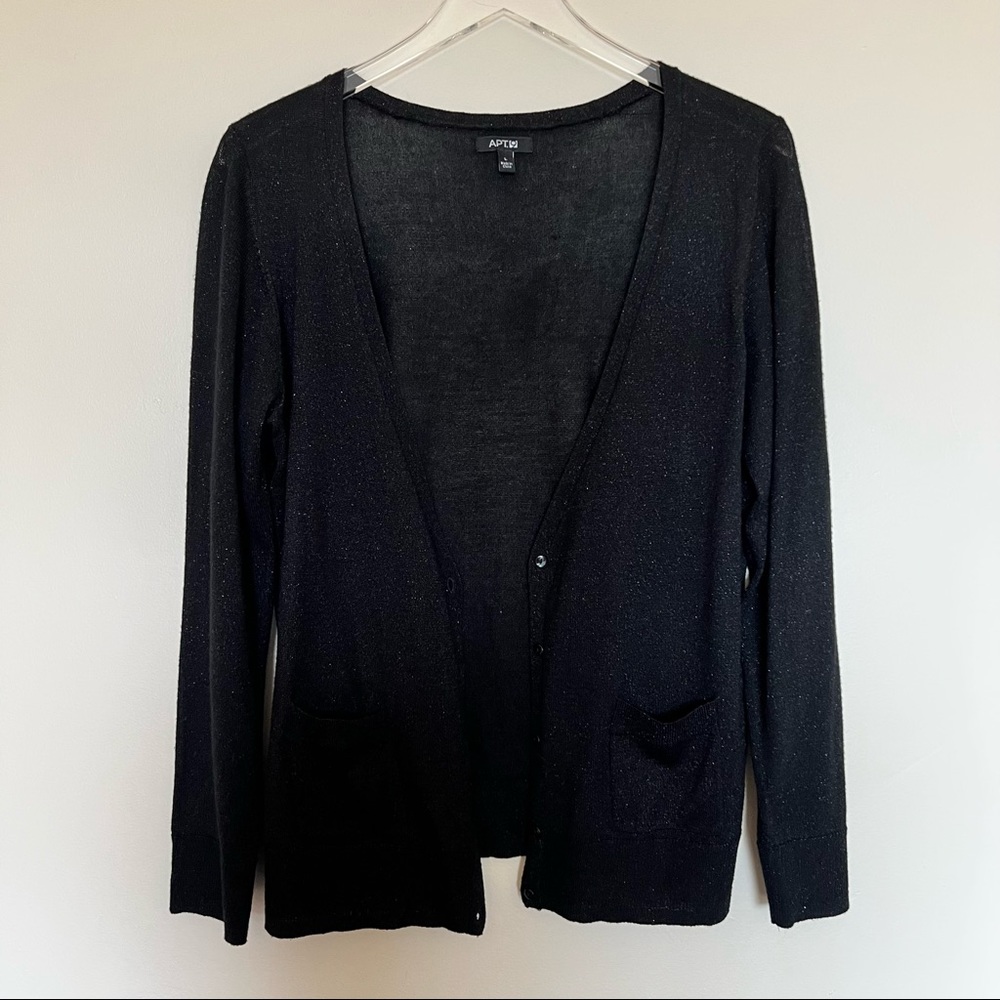 APT 9 - Black Cardigan with sparkles - Sz L